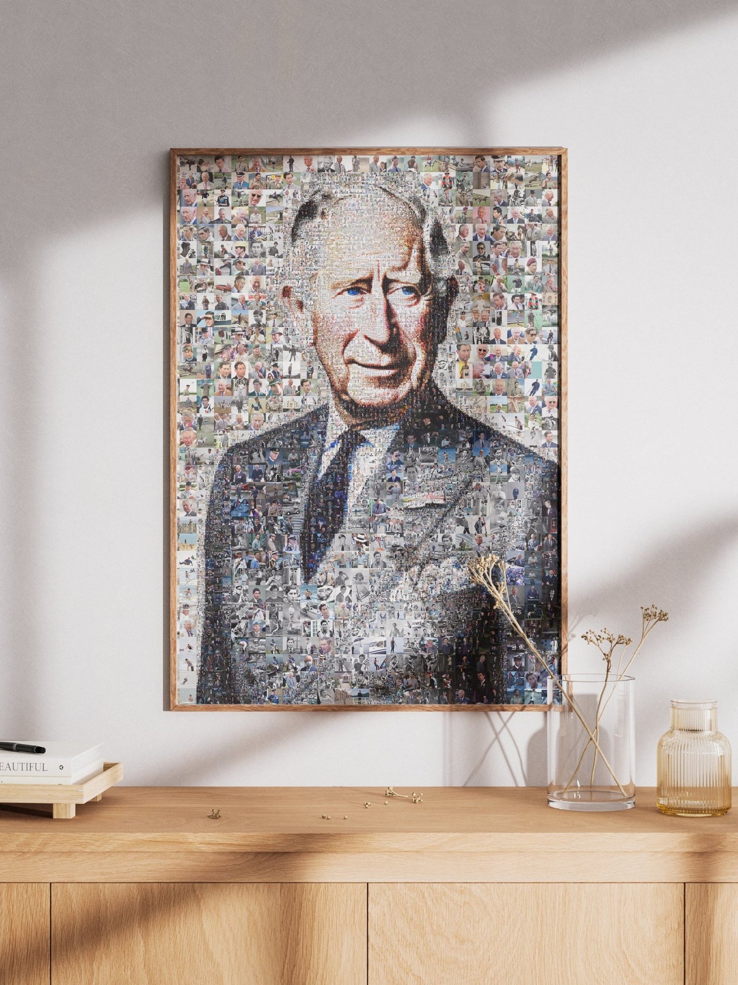 Stunning Mosaic Artwork of King Charles III - Perfect Royal Portrait for Home Decor - AtelierMosaics