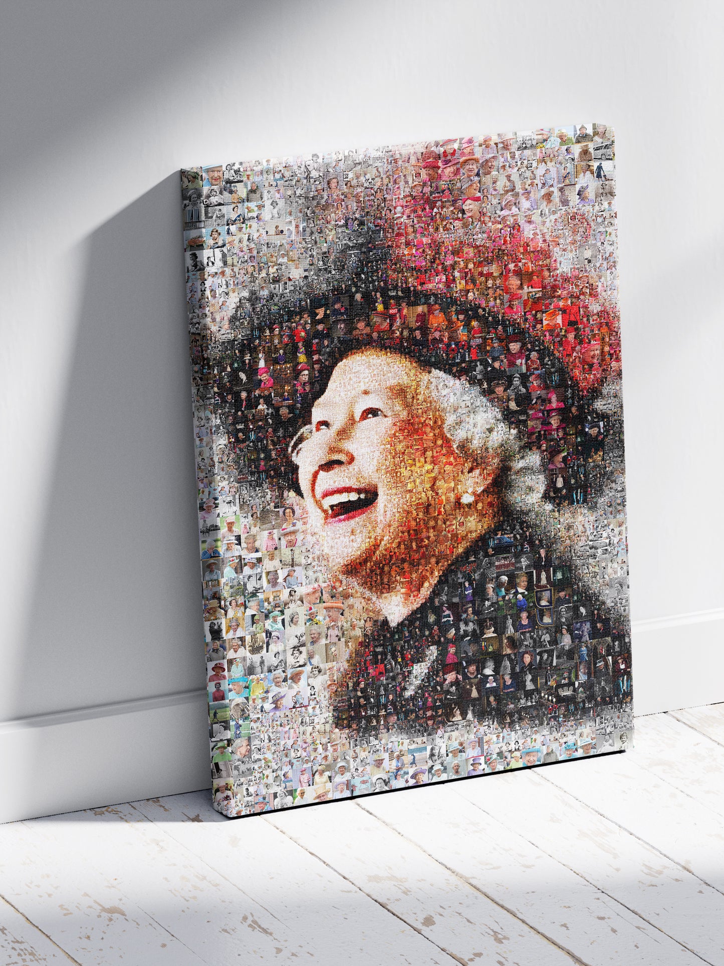 Queen Elizabeth II Mosaic Artwork | Iconic British Portrait | Unique Home Decor