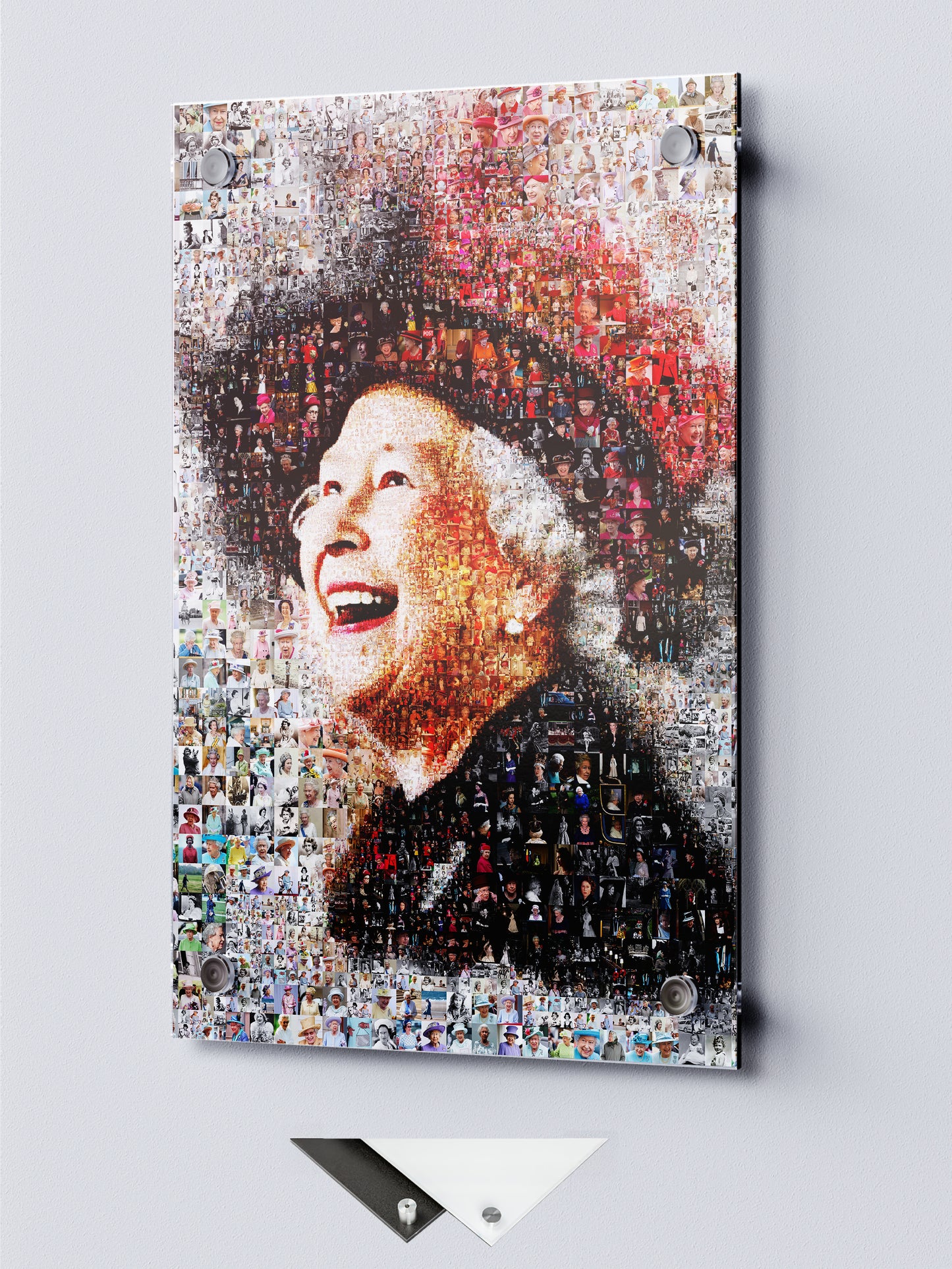 Queen Elizabeth II Mosaic Artwork | Iconic British Portrait | Unique Home Decor