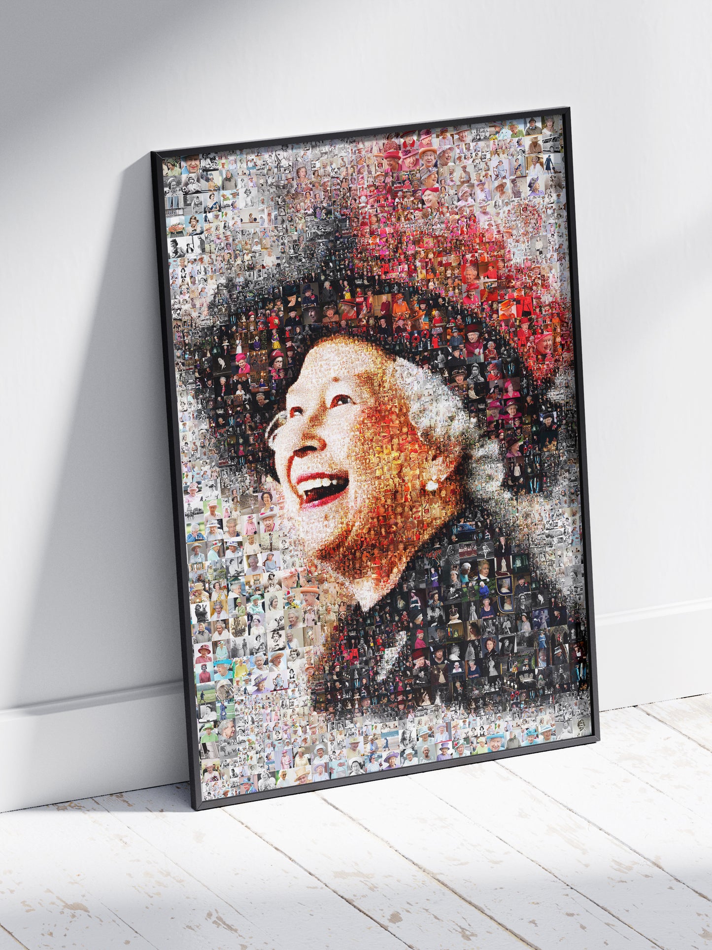 Queen Elizabeth II Mosaic Artwork | Iconic British Portrait | Unique Home Decor
