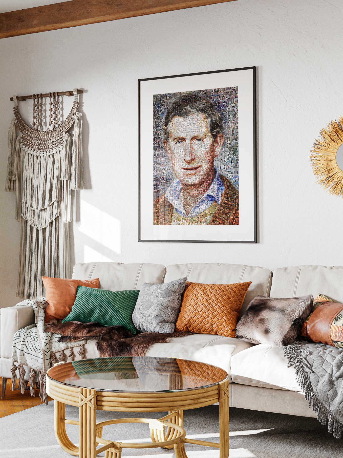Charles III Mosaic Artwork - Stunning Portrait of the King of the United Kingdom