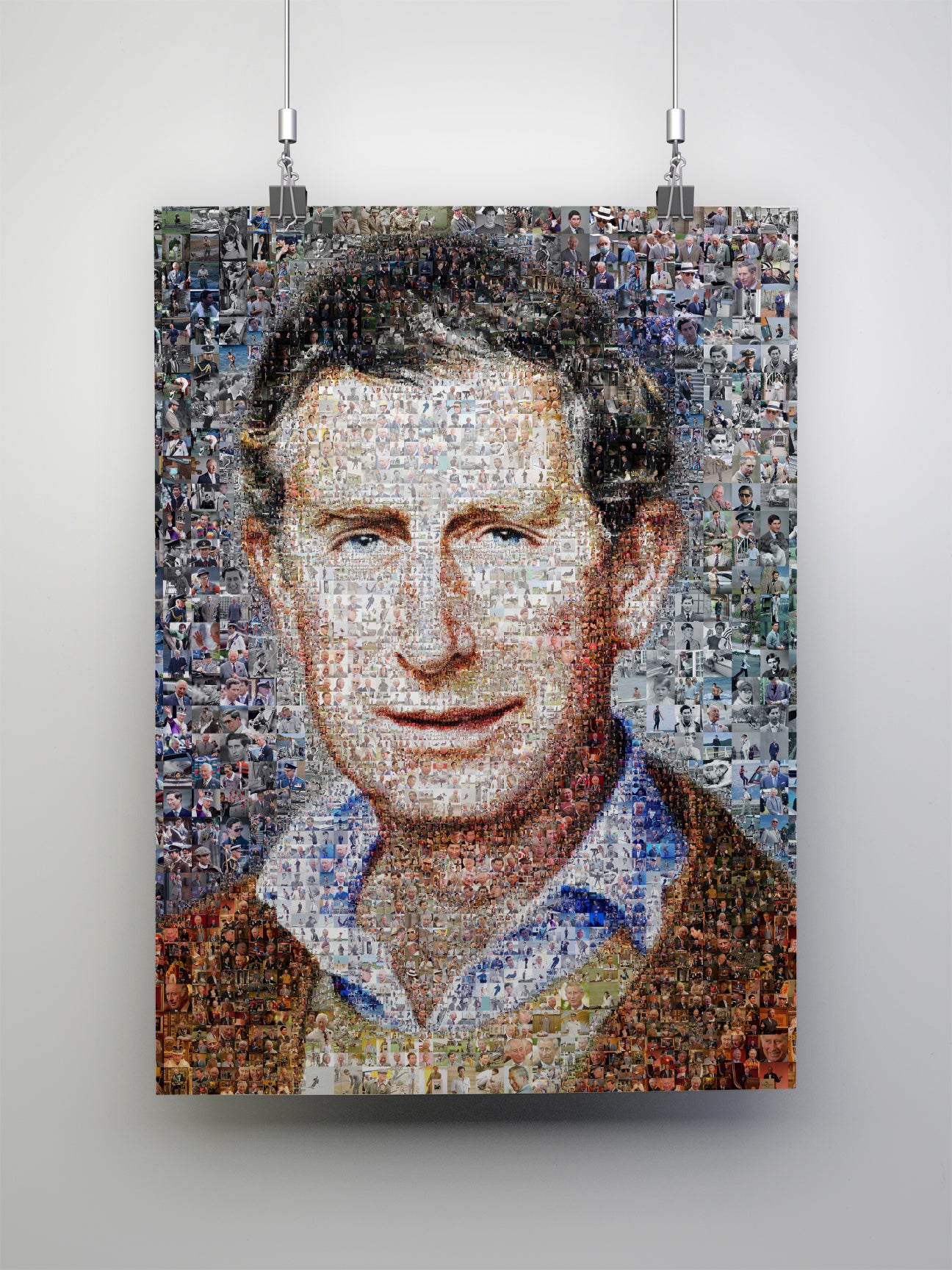 Charles III Mosaic Artwork - Stunning Portrait of the King of the United Kingdom