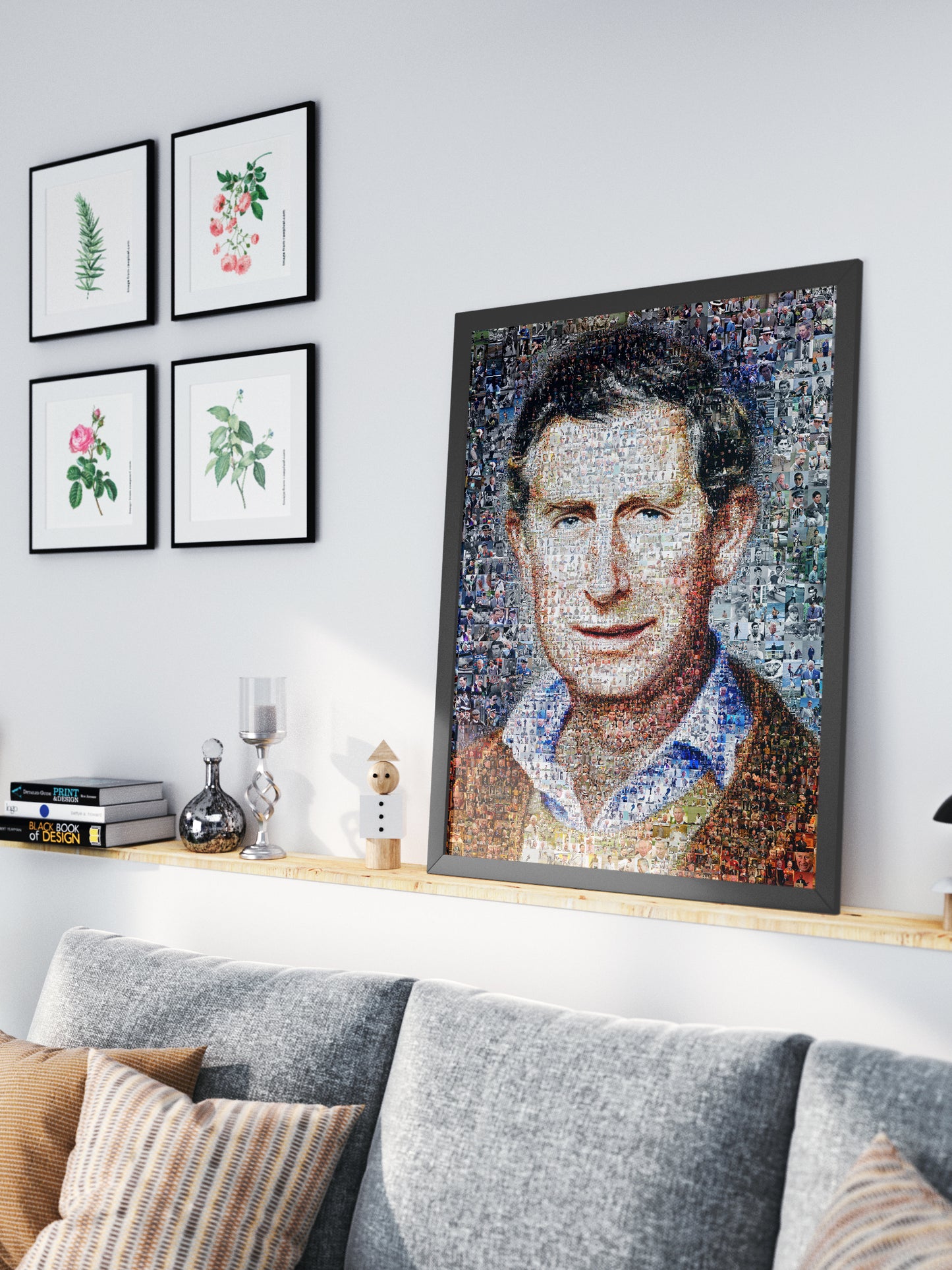 Charles III Mosaic Artwork - Stunning Portrait of the King of the United Kingdom