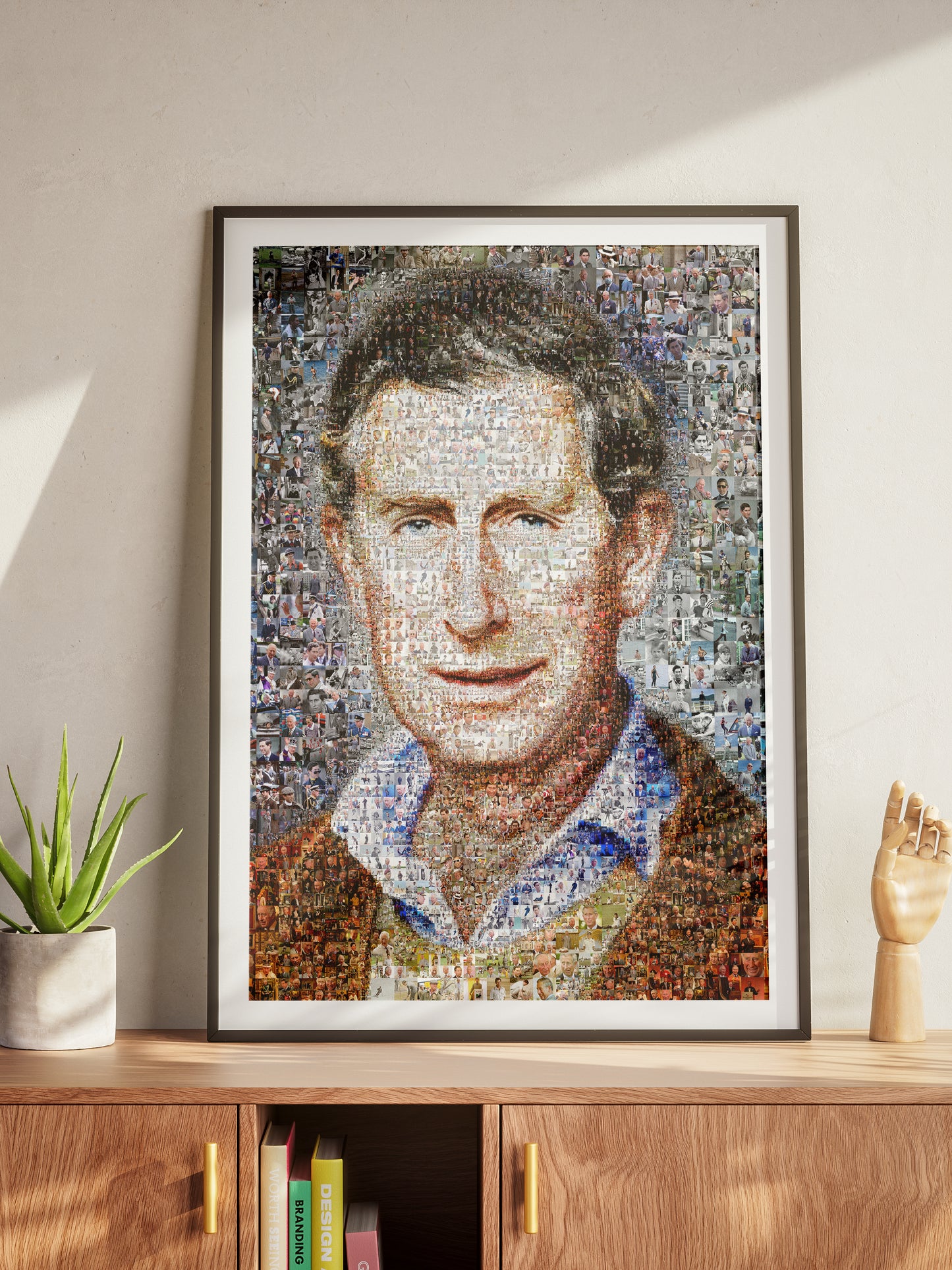 Charles III Mosaic Artwork - Stunning Portrait of the King of the United Kingdom