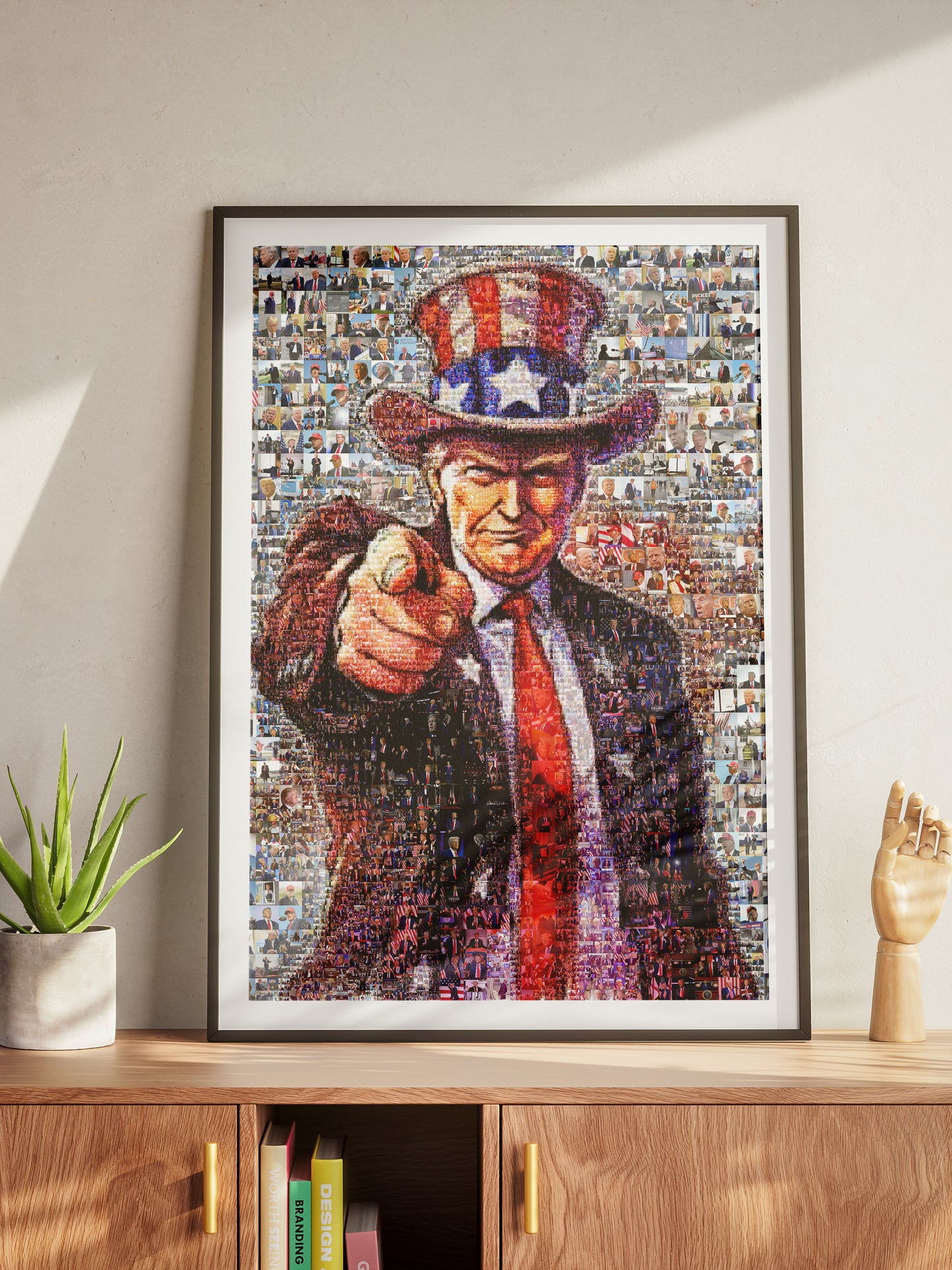 Mosaic Portrait of Donald Trump - Unique Artwork for Collectors and Fans AtelierMosaics