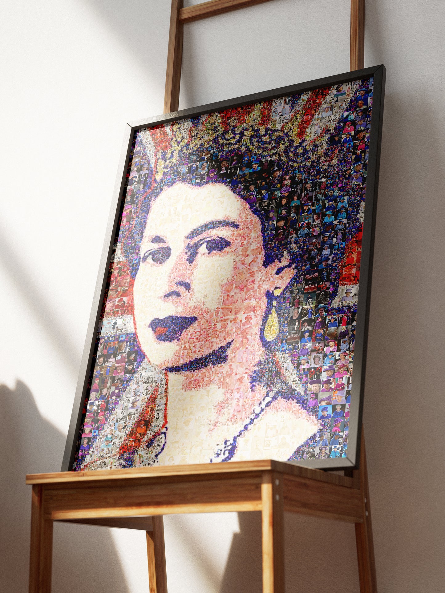 Stunning Mosaic Artwork of Queen Elizabeth II - Unique Home Decor for Royalty Lovers
