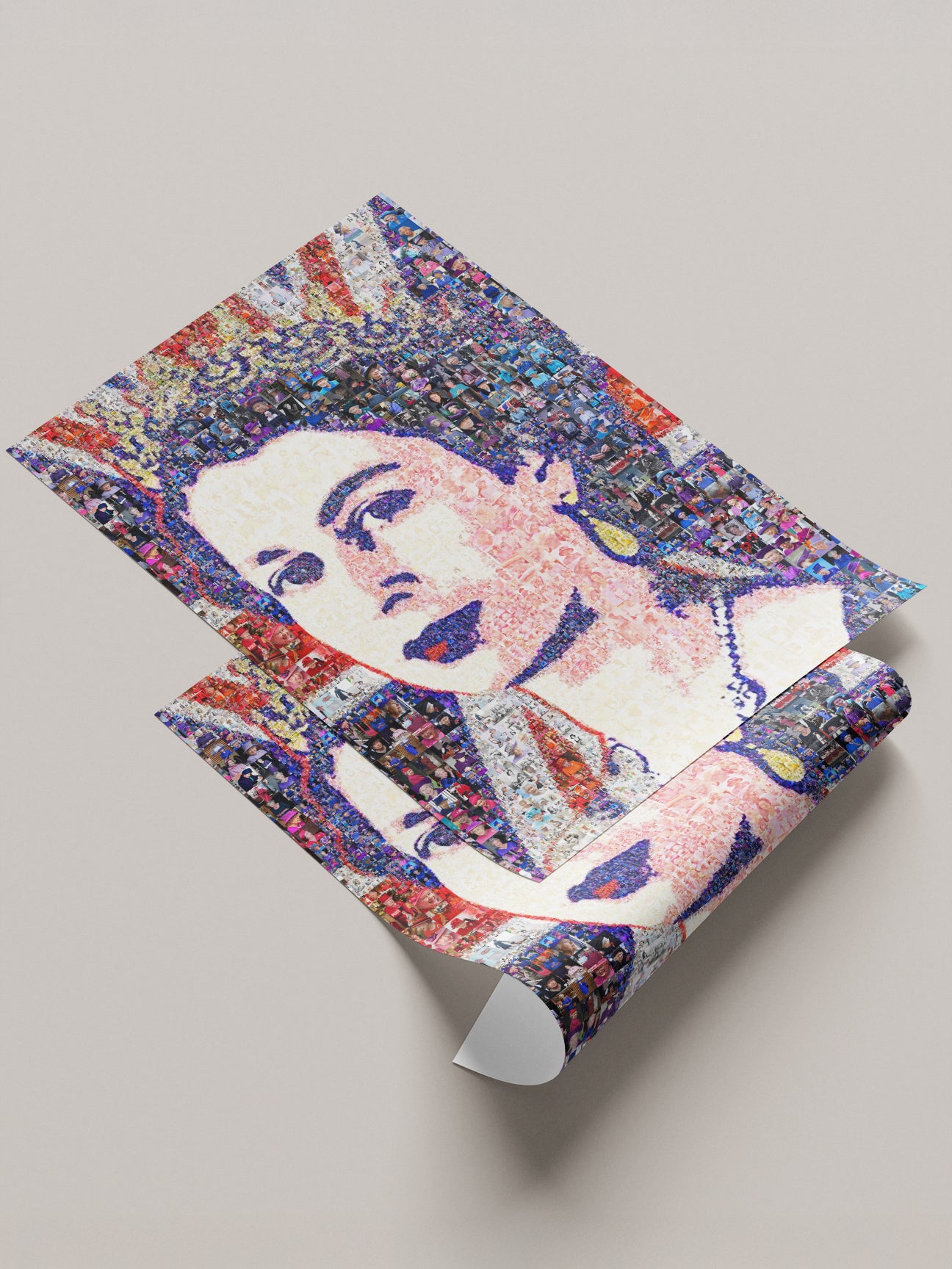 Stunning Mosaic Artwork of Queen Elizabeth II - Unique Home Decor for Royalty Lovers