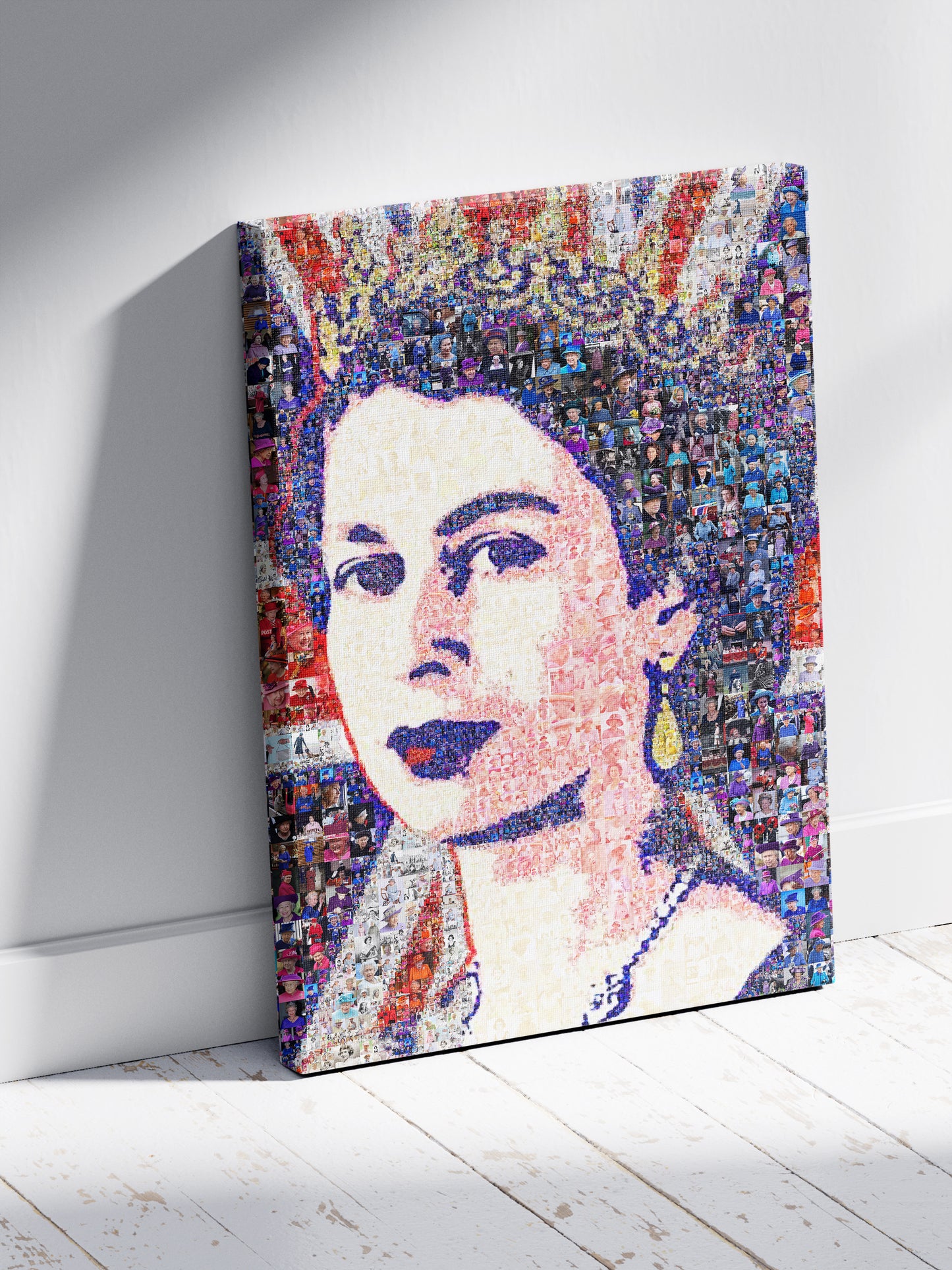 Stunning Mosaic Artwork of Queen Elizabeth II - Unique Home Decor for Royalty Lovers