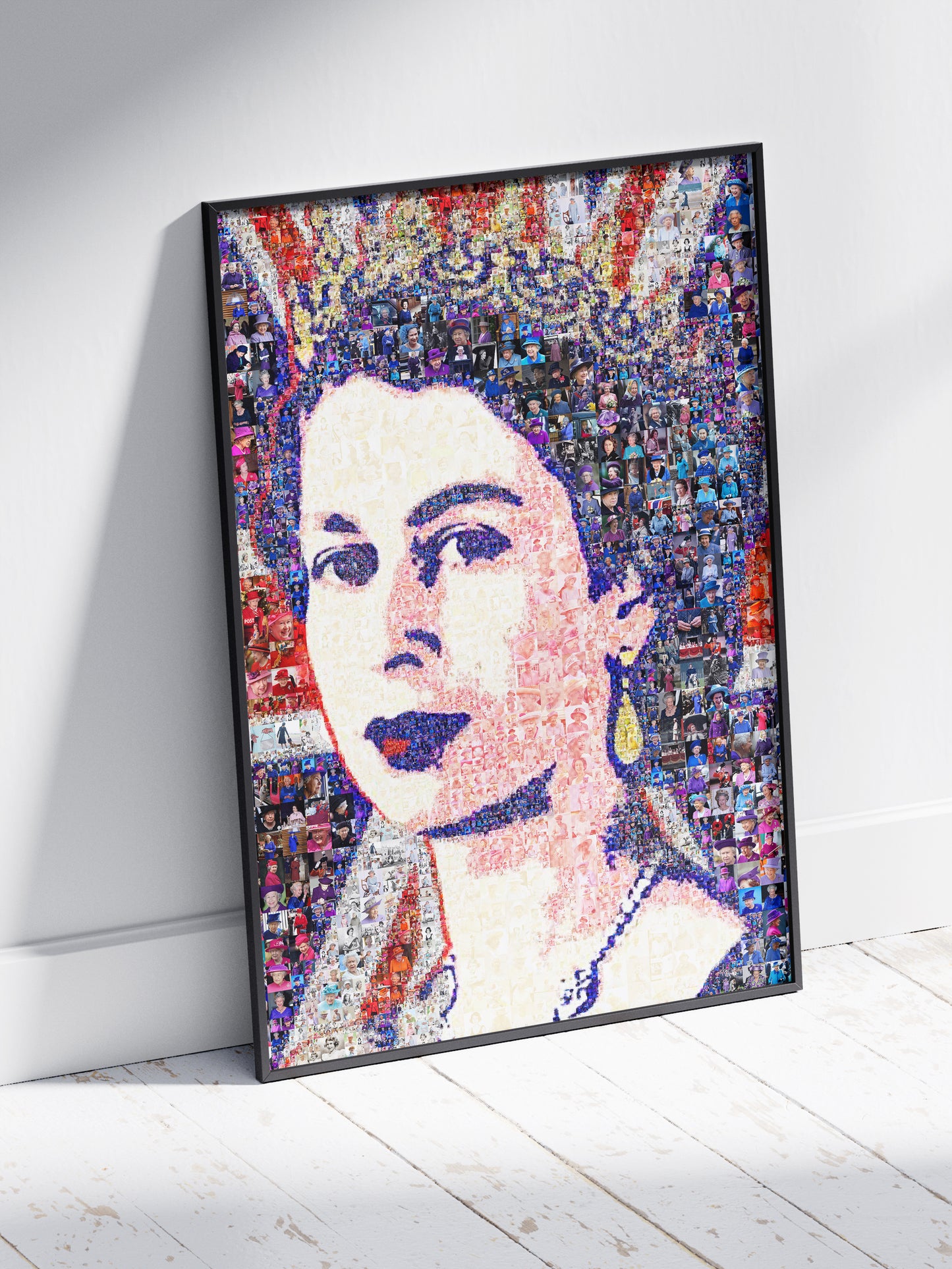 Stunning Mosaic Artwork of Queen Elizabeth II - Unique Home Decor for Royalty Lovers