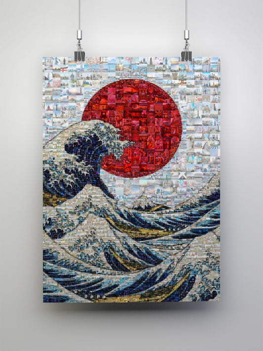 The Great Wave of Japan – Mosaic Wall Art Print AtelierMosaics