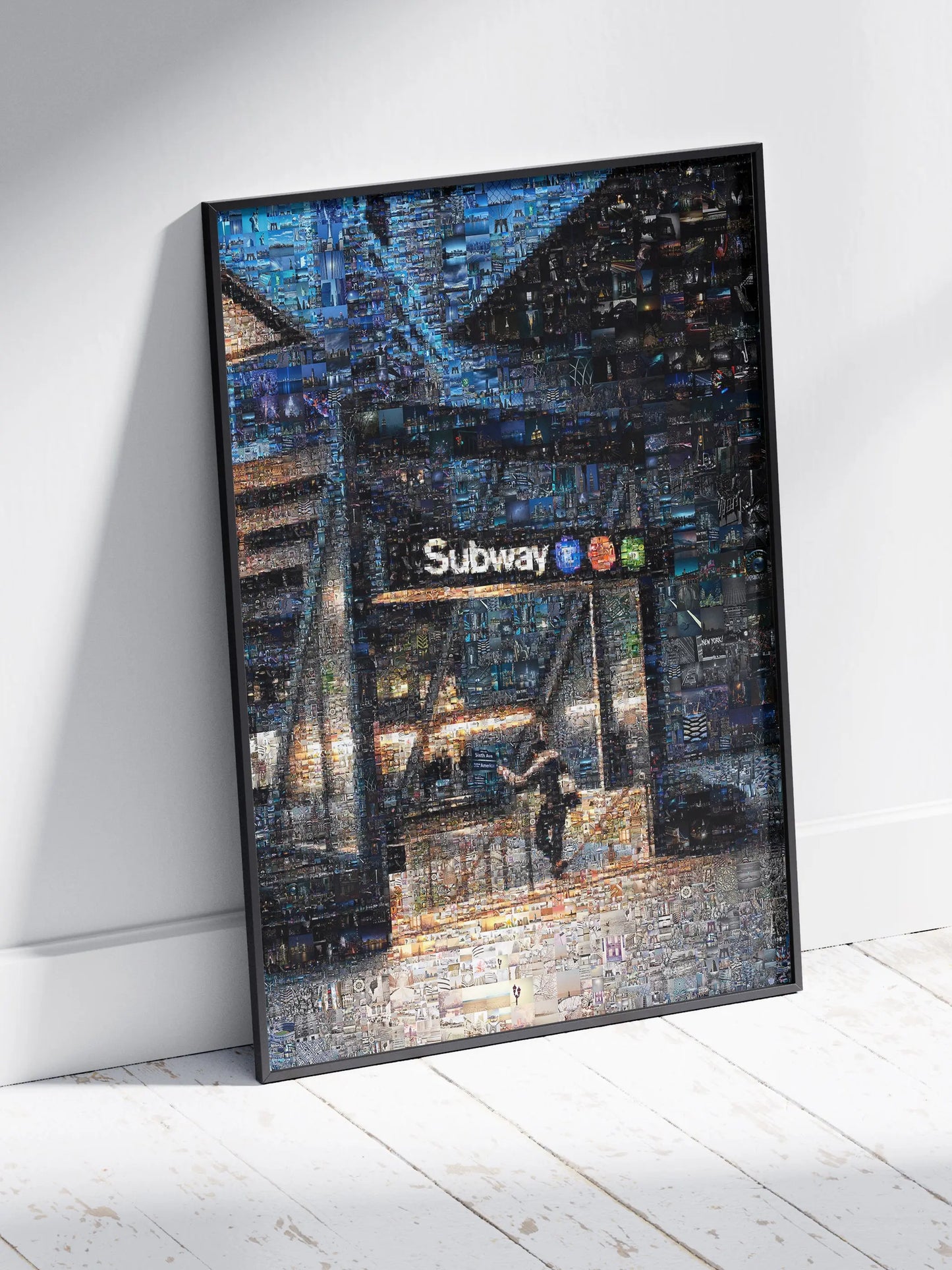 Stunning Subway Mosaic Artwork - Captivating Urban Scene in Vibrant Colors AtelierMosaics