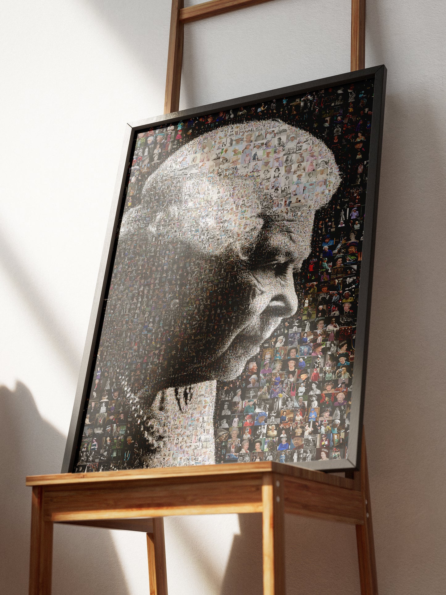 Elegant Elizabeth II Mosaic Artwork - Tribute to the Queen of the UK | Royal Wall Art