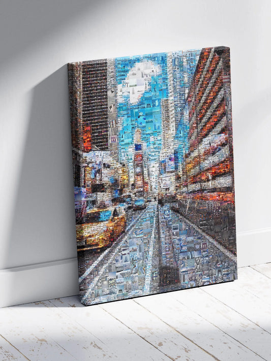 Stunning Urban Mosaic Art: New York City Street Scene - Perfect for Home or Office Decor AtelierMosaics