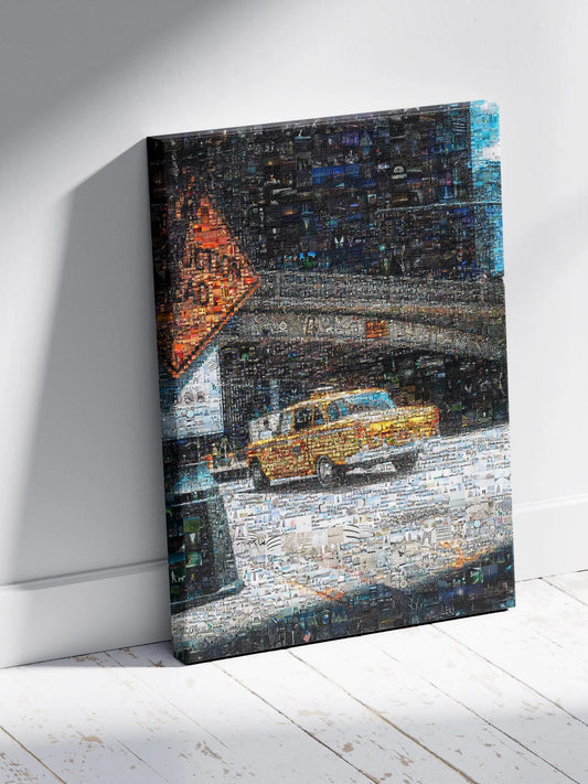 Stunning Mosaic Art of New York City: Vibrant Yellow Taxi and Cityscapes AtelierMosaics