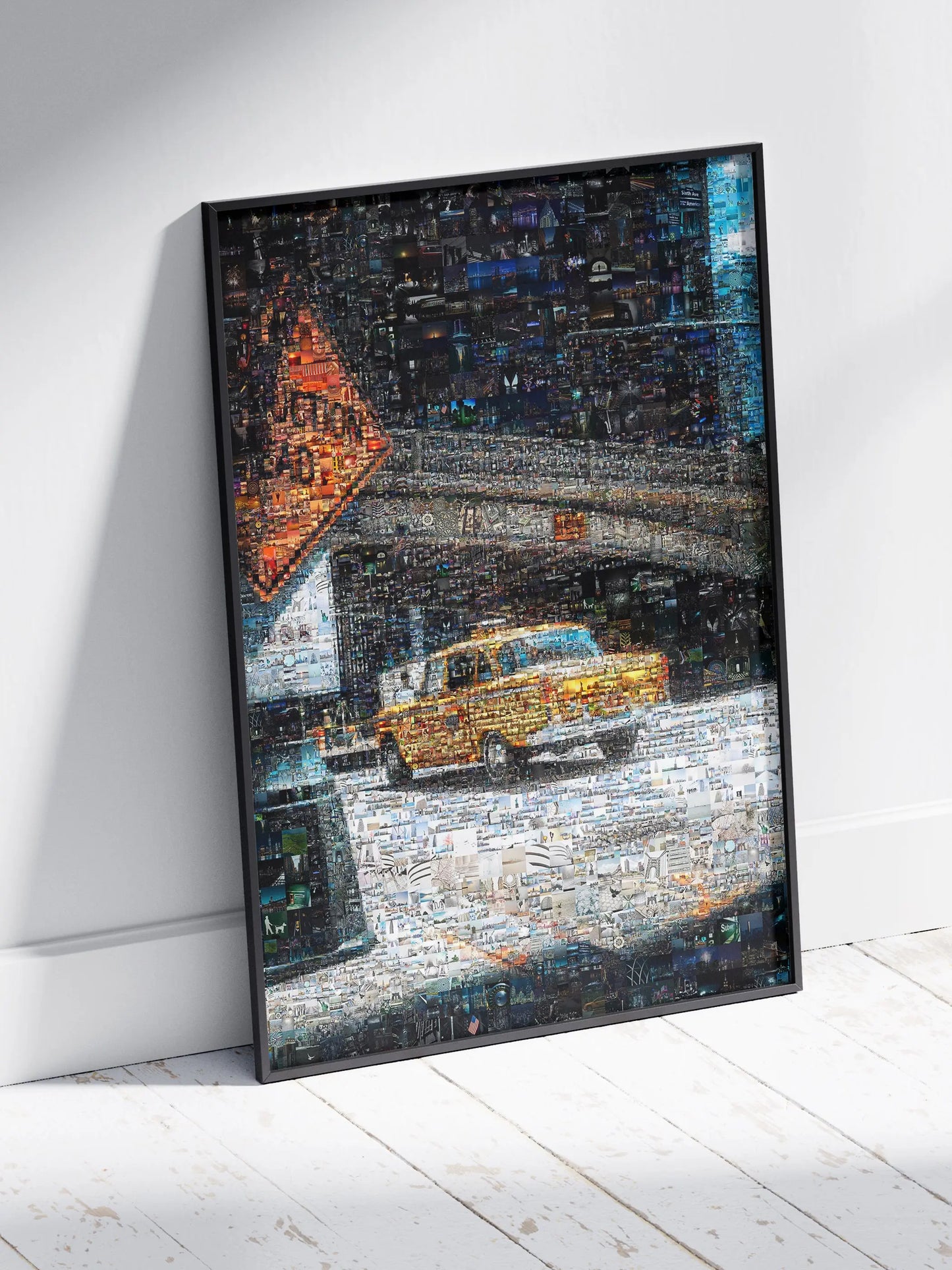 Stunning Mosaic Art of New York City: Vibrant Yellow Taxi and Cityscapes AtelierMosaics