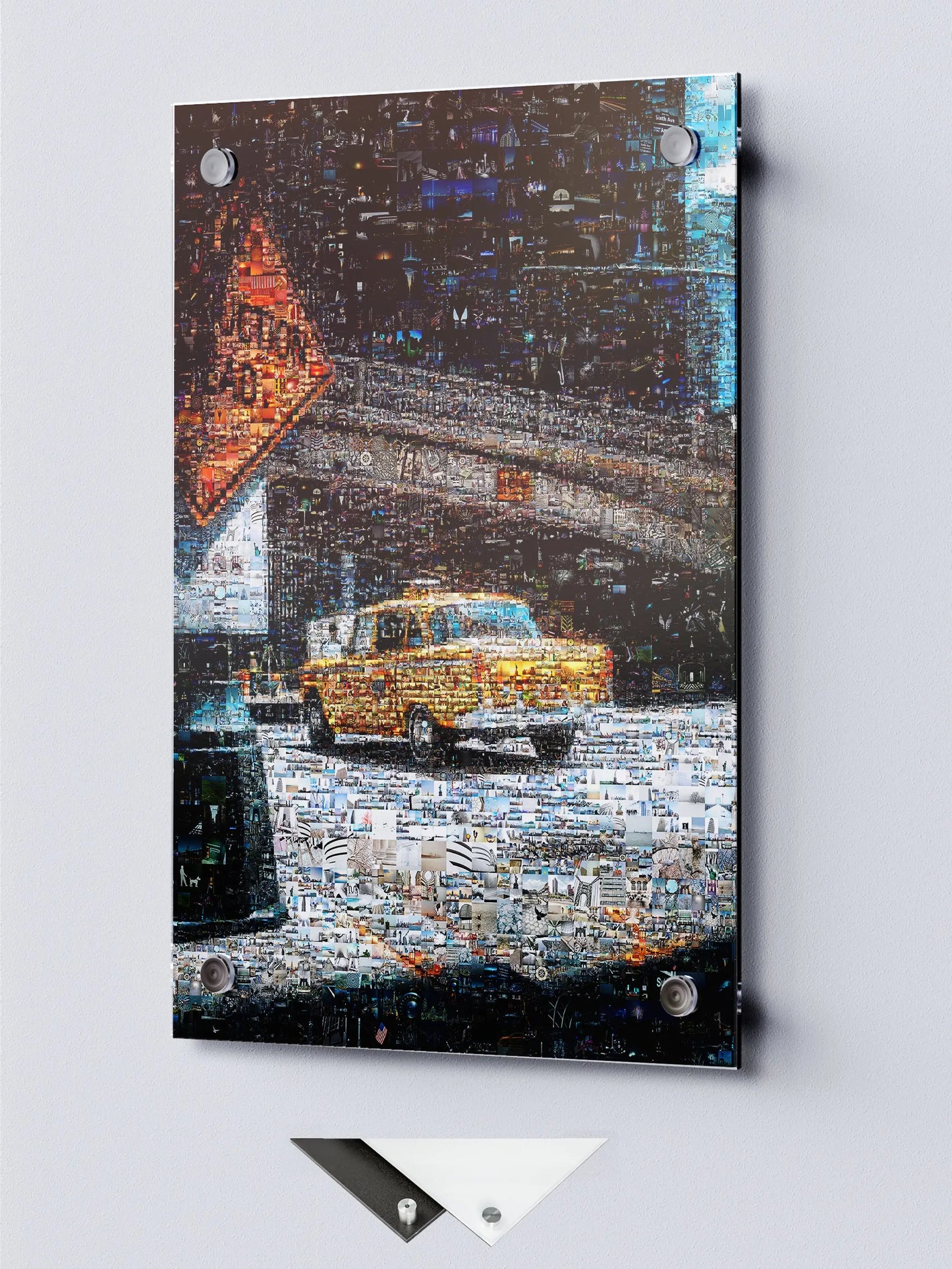 Stunning Mosaic Art of New York City: Vibrant Yellow Taxi and Cityscapes AtelierMosaics