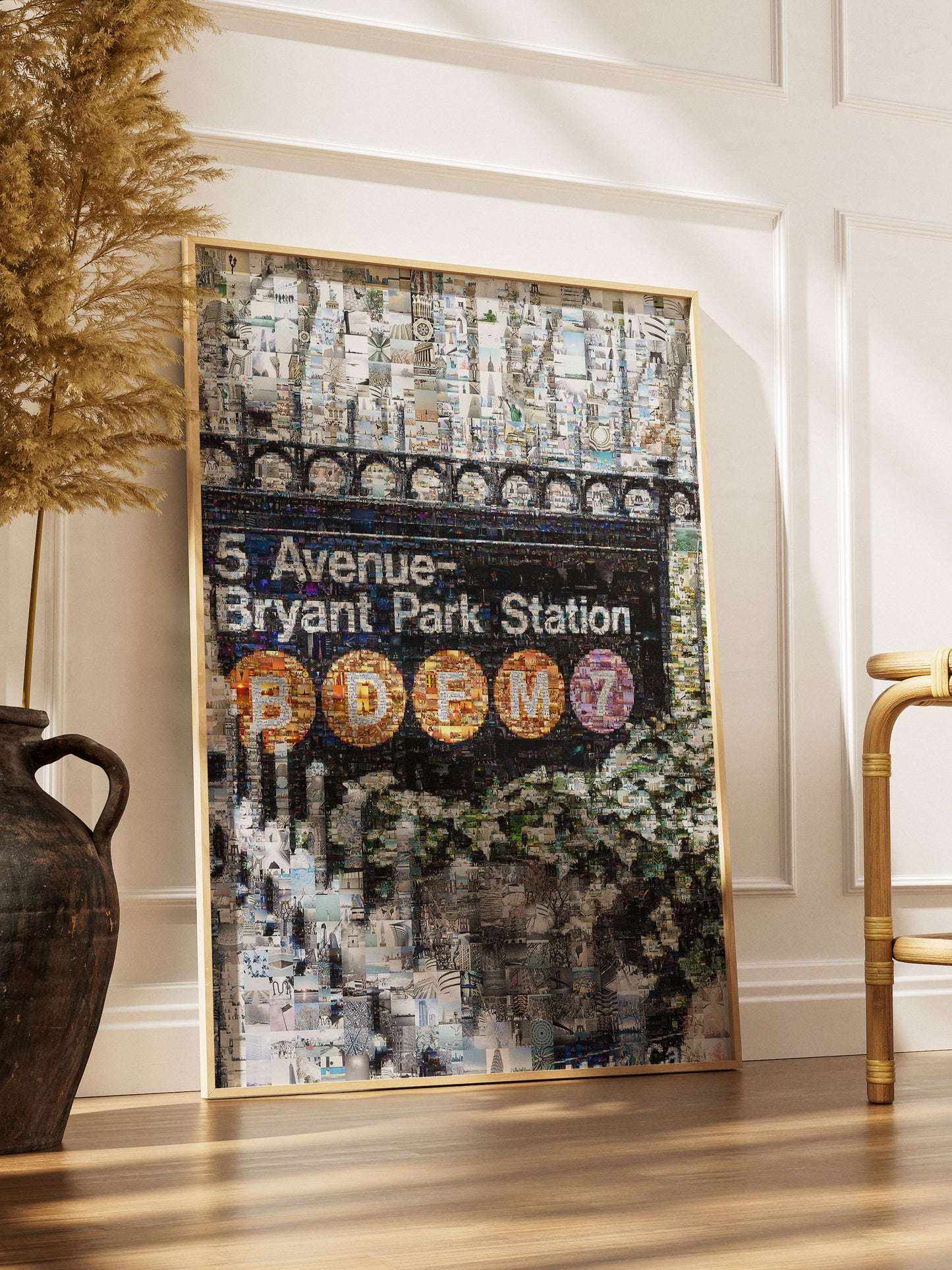 Stunning Mosaic Artwork of 5 Avenue-Bryant Park Station - Unique NYC Subway Art for Home Decor AtelierMosaics