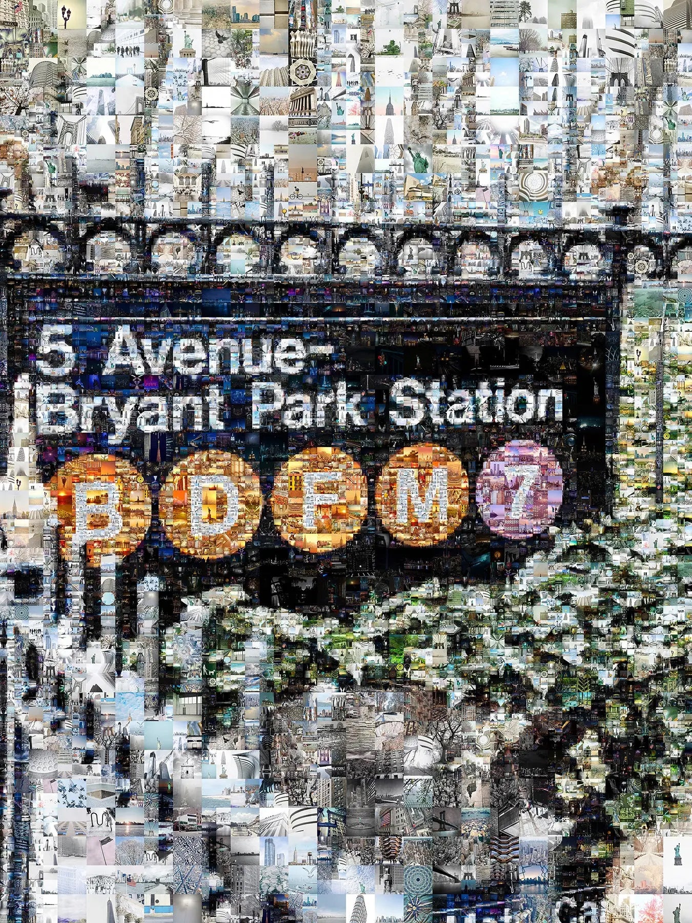 Stunning Mosaic Artwork of 5 Avenue-Bryant Park Station - Unique NYC Subway Art for Home Decor AtelierMosaics
