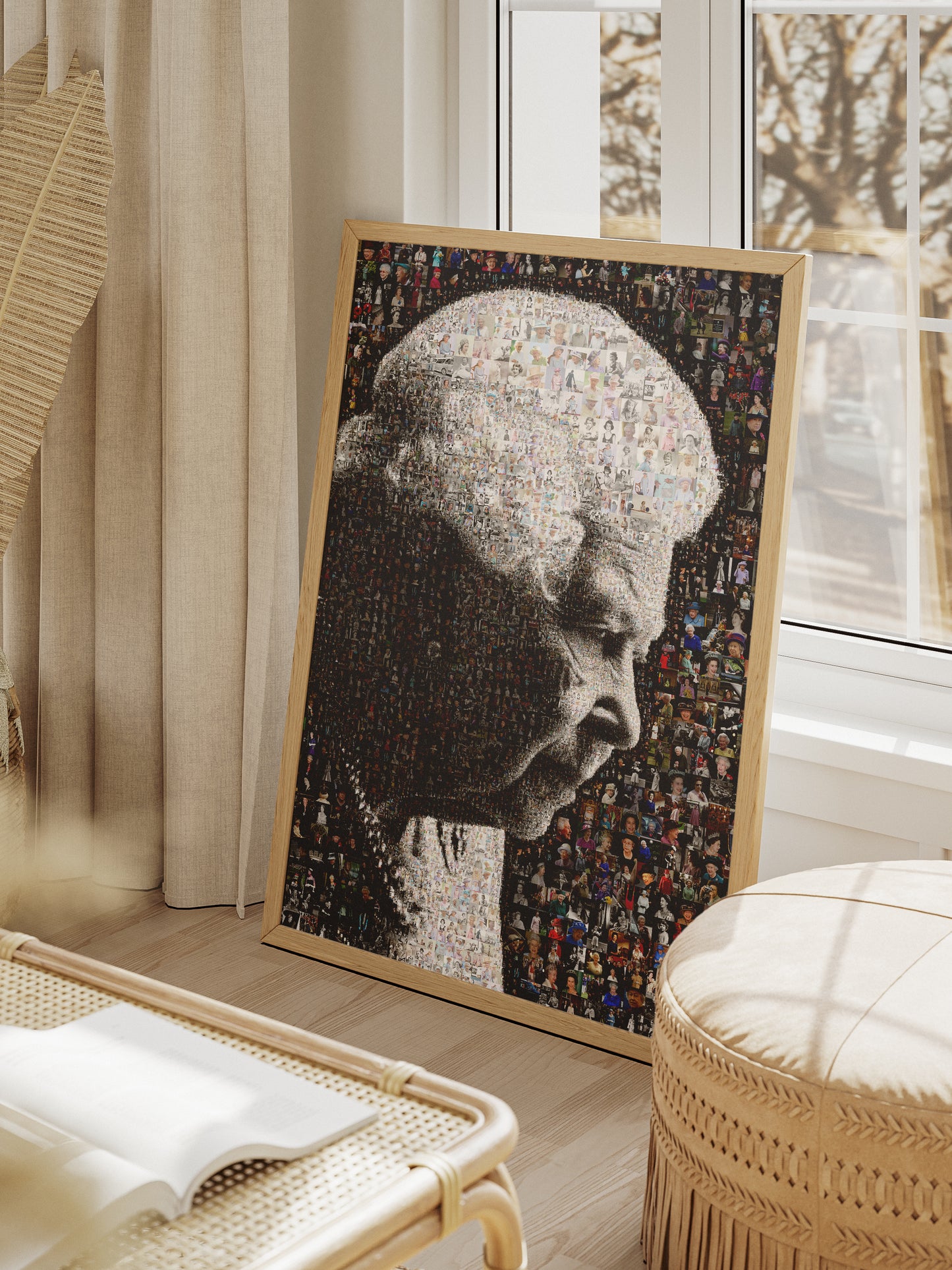 Elegant Elizabeth II Mosaic Artwork - Tribute to the Queen of the UK | Royal Wall Art