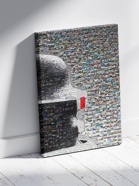 Stunning Mosaic Artwork Celebrating Vintage Cars - Unique Home Decor Piece AtelierMosaics