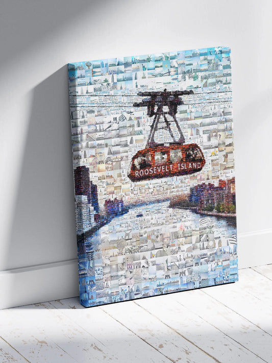 Stunning Roosevelt Island Mosaic Art - Unique NYC Skyline Artwork for Home Décor AtelierMosaics