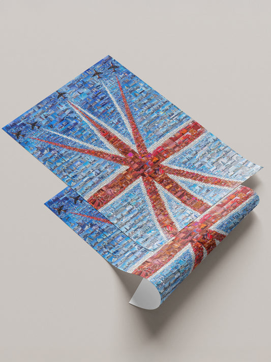 Stunning British Flag Mosaic Artwork - Unique Home Decor for Art Lovers AtelierMosaics