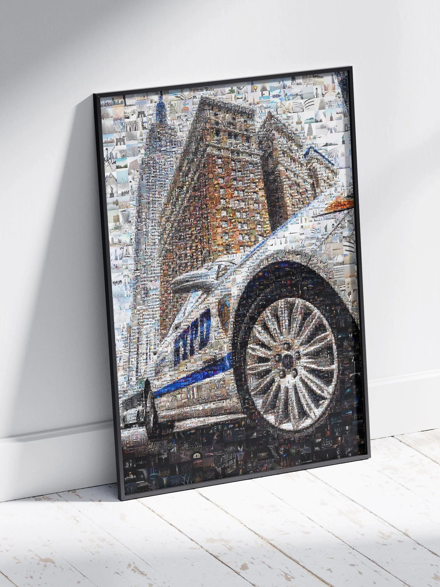 Stunning Mosaic Art of Iconic NYC Police Car – Unique Wall Décor for Home & Office AtelierMosaics