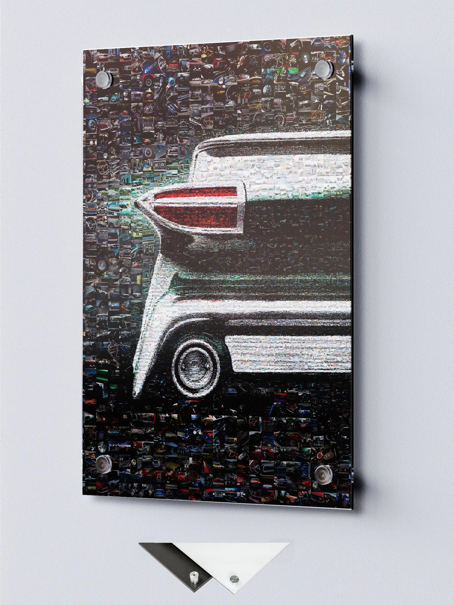 Stunning Car Mosaic Artwork - Unique Auto Enthusiast Wall Decor for Home or Office AtelierMosaics