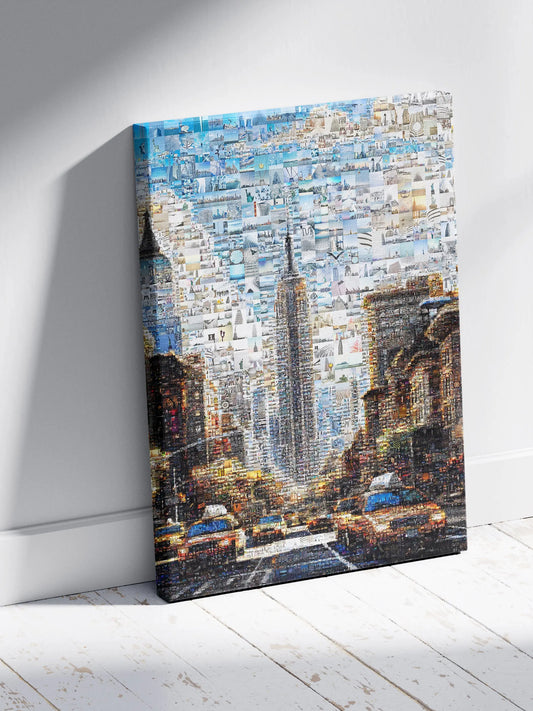 Stunning Mosaic Artwork of the New York City Skyline – Unique Home Decor for Art Lovers AtelierMosaics