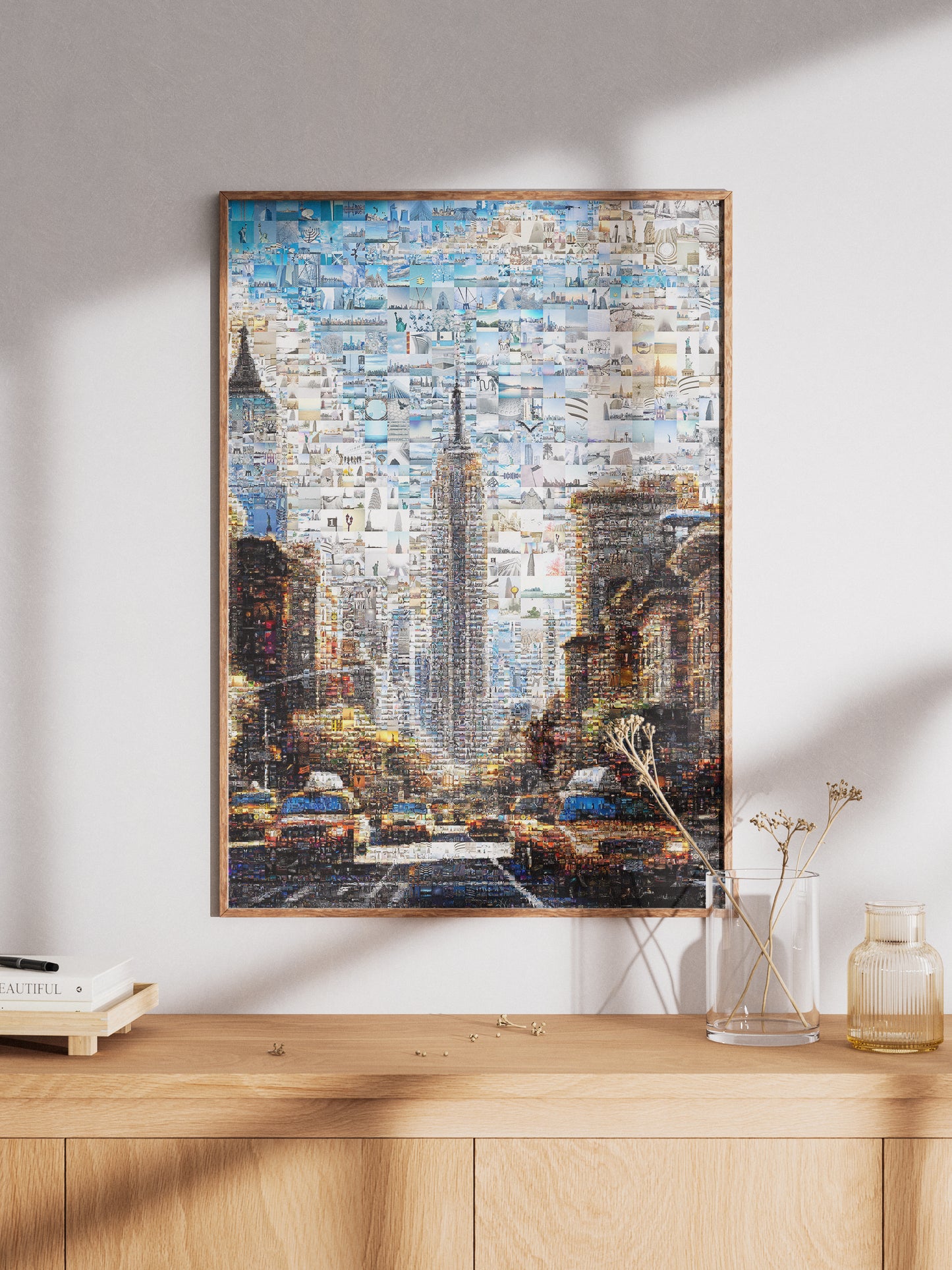 Stunning Mosaic Artwork of the New York City Skyline – Unique Home Decor for Art Lovers AtelierMosaics