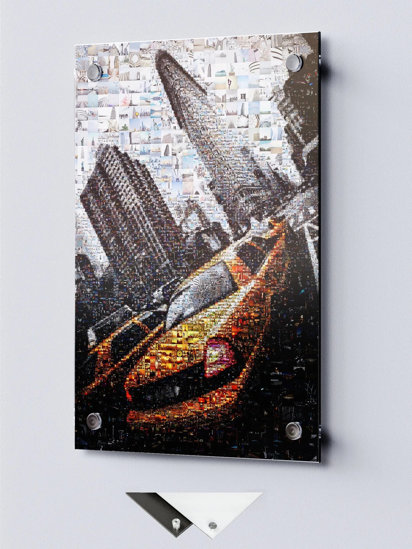 Vibrant Cityscape Mosaic Art - Unique Artwork Featuring Iconic Urban Scenes and Yellow Taxi Cabs AtelierMosaics