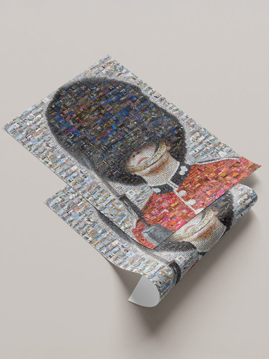 Stunning Mosaic Artwork of a British Soldier - Unique Home Decor Piece AtelierMosaics