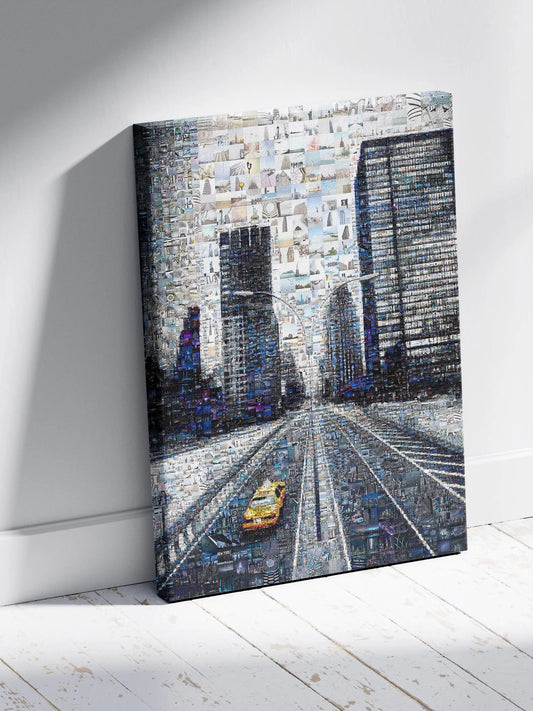 Stunning Urban Mosaic Art: Captivating Cityscape Collage for Modern Home Decor AtelierMosaics