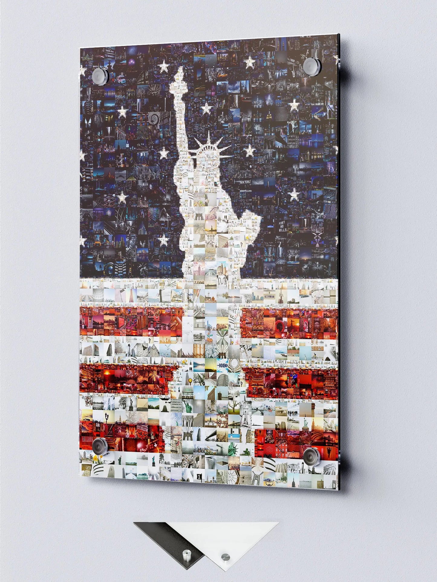 Stunning Mosaic Artwork of the Statue of Liberty - Iconic American Landmark in Vibrant Colors AtelierMosaics