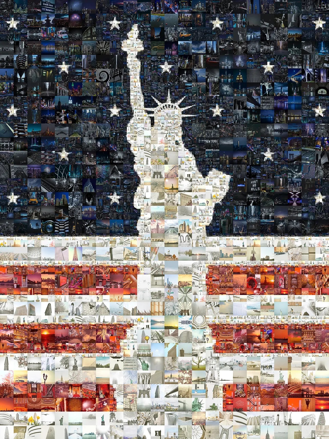 Stunning Mosaic Artwork of the Statue of Liberty - Iconic American Landmark in Vibrant Colors AtelierMosaics