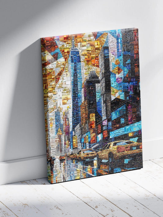 Stunning Mosaic Artwork: Vibrant Landscape with Hidden Images - Perfect for Home Decor AtelierMosaics