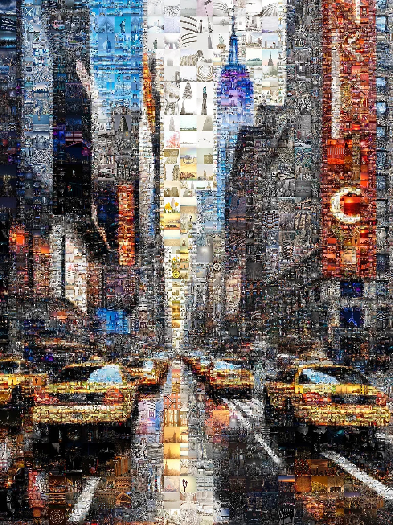Stunning Urban Mosaic Art - Vibrant Cityscape Made from Hundreds of Images AtelierMosaics