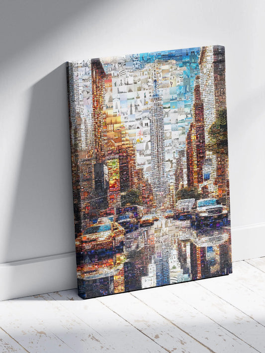 Stunning New York City Mosaic Art - Vibrant Urban Landscape Decor for Home & Office AtelierMosaics