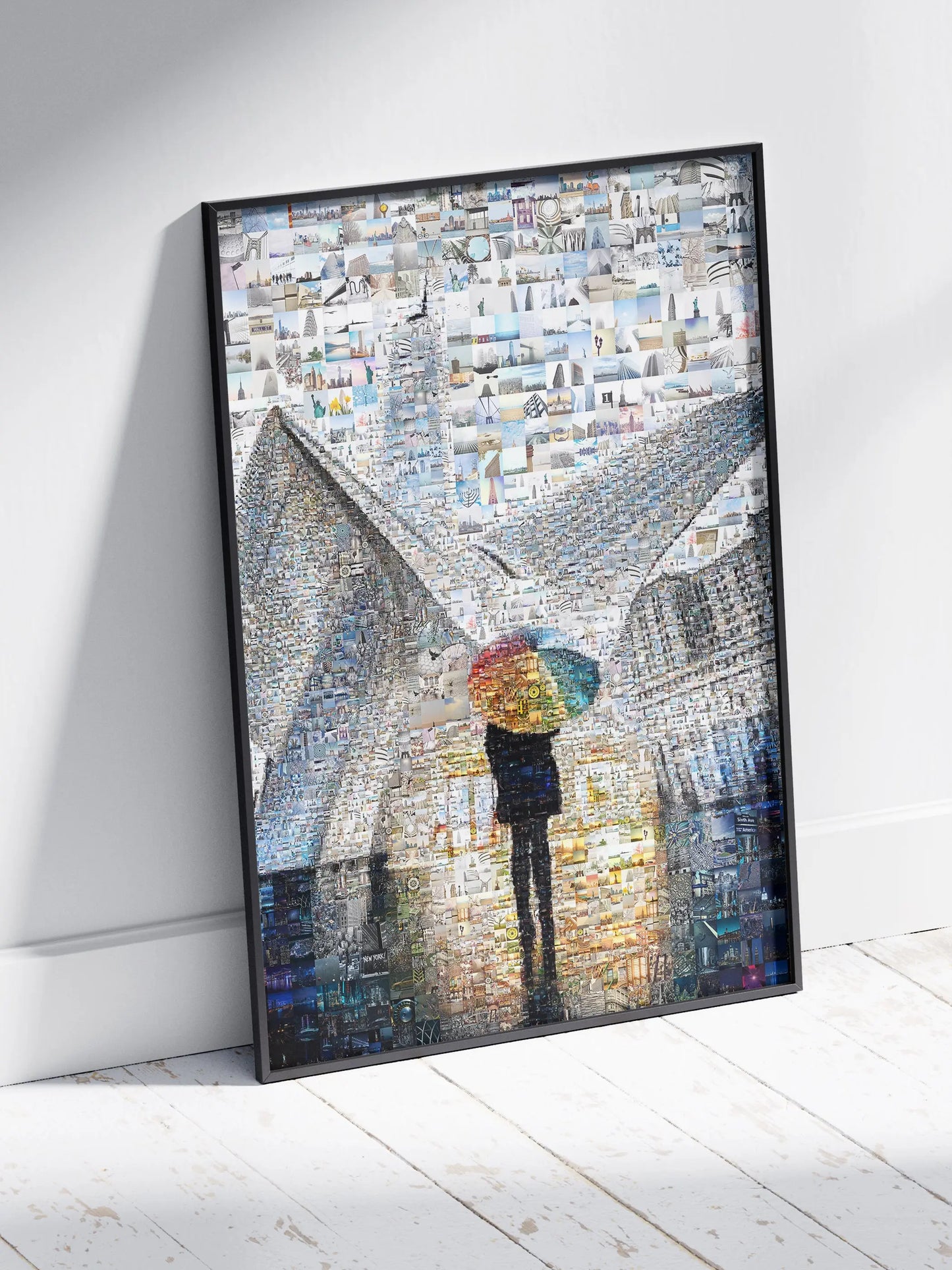 Stunning Mosaic Art Print Featuring Iconic Cityscapes and Figures - Perfect for Home or Office Décor AtelierMosaics