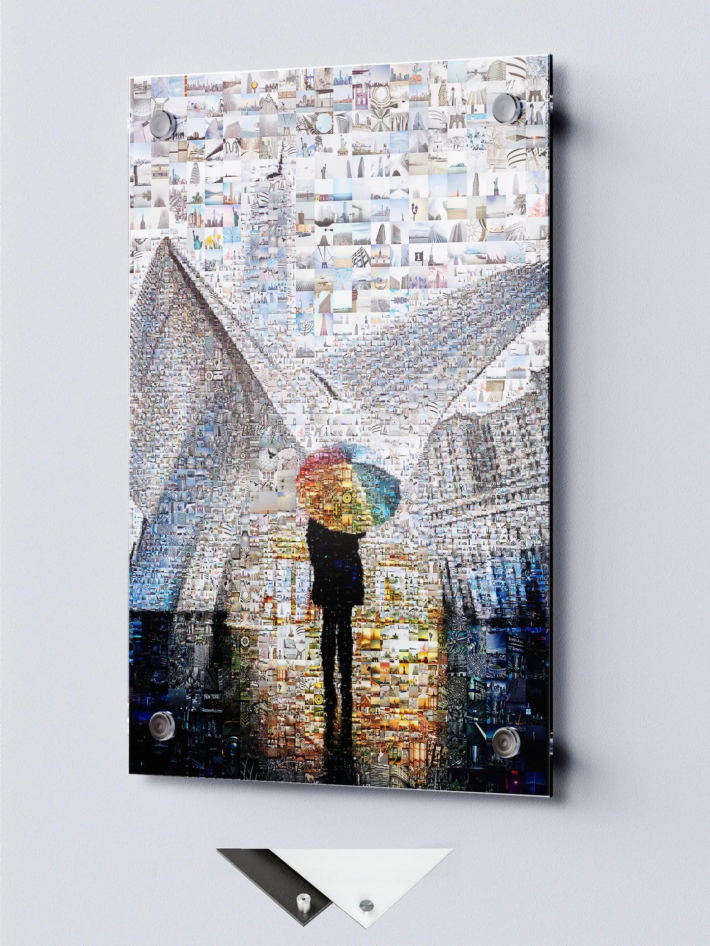 Stunning Mosaic Art Print Featuring Iconic Cityscapes and Figures - Perfect for Home or Office Décor AtelierMosaics