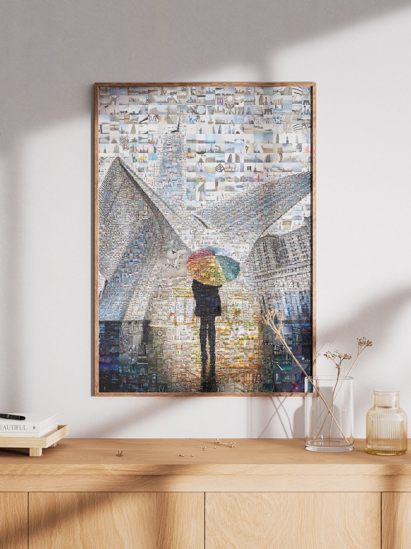 Stunning Mosaic Art Print Featuring Iconic Cityscapes and Figures - Perfect for Home or Office Décor AtelierMosaics