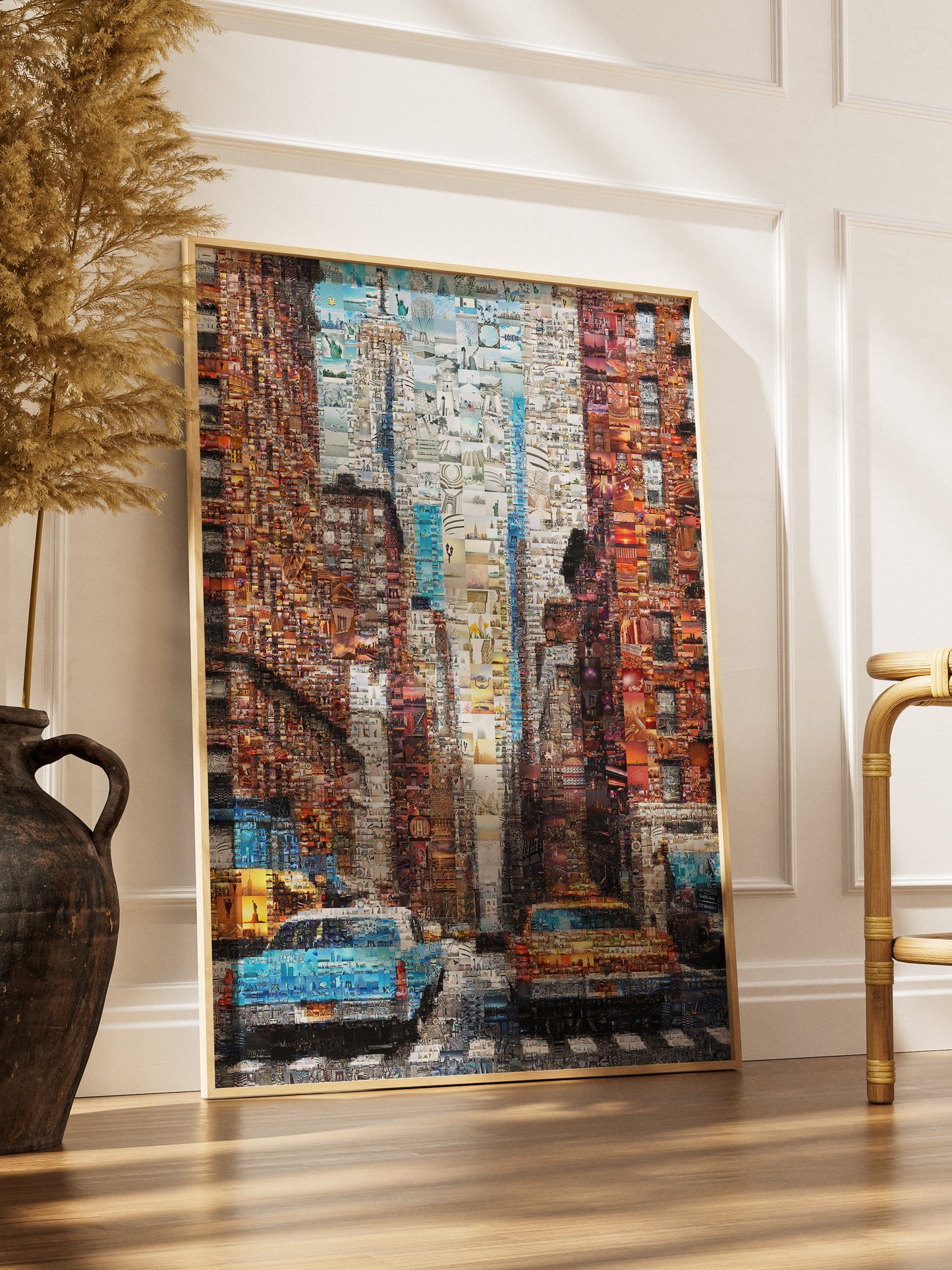 Stunning Cityscape Mosaic Artwork - Unique Urban Art Piece for Home Decor AtelierMosaics