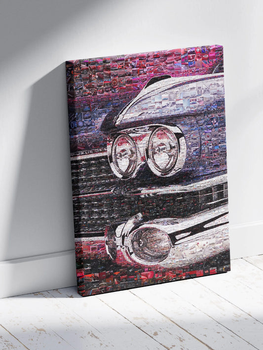 Stunning Car Mosaic Artwork - Unique Wall Decor for Car Enthusiasts and Art Lovers AtelierMosaics