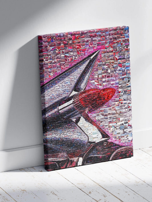 Stunning Retro Car Mosaic Art - Unique Vintage Automotive Wall Decor AtelierMosaics