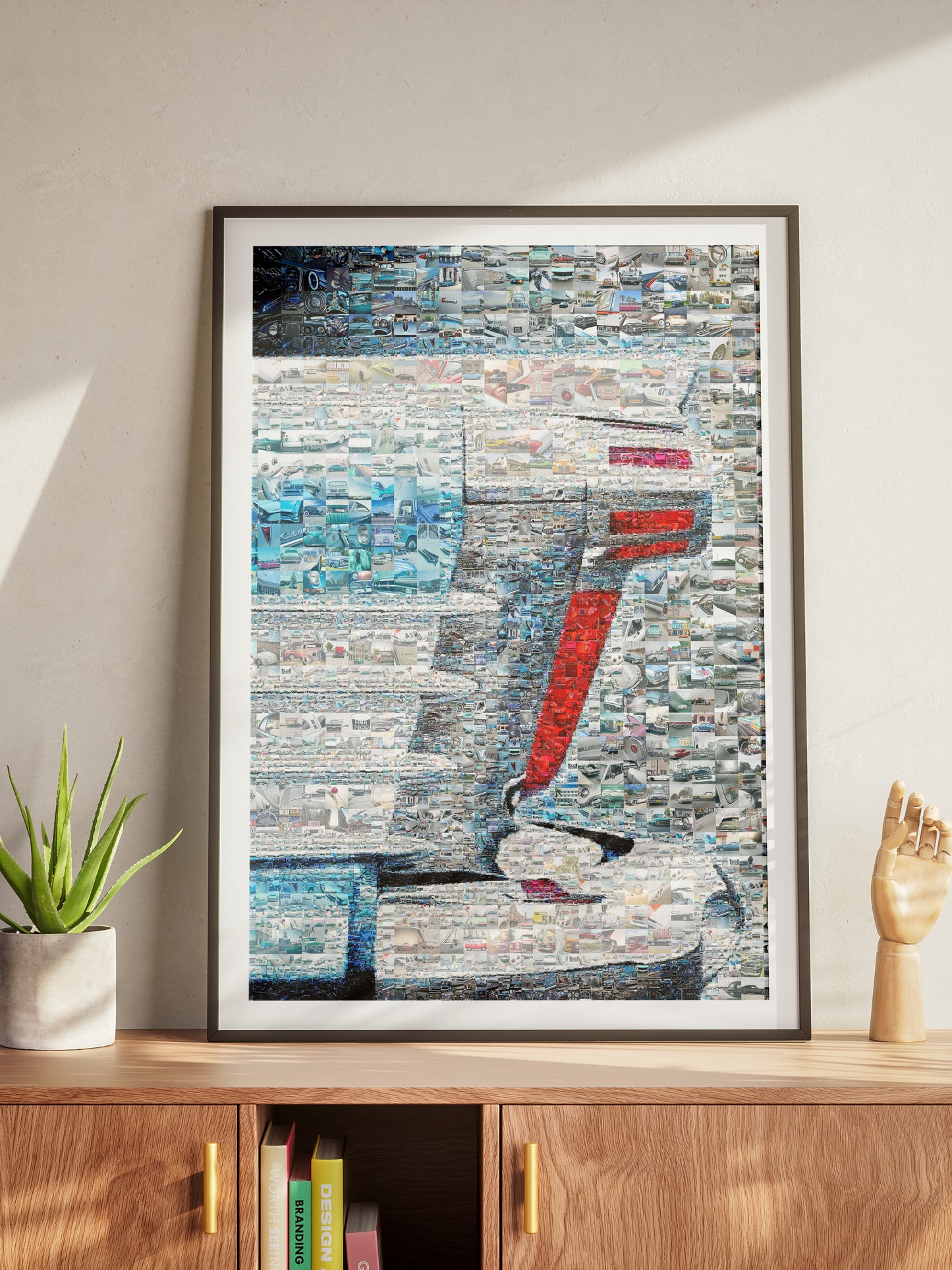 Stunning Automotive Mosaic Art - Unique Car-Themed Wall Decor for Enthusiasts & Collectors AtelierMosaics