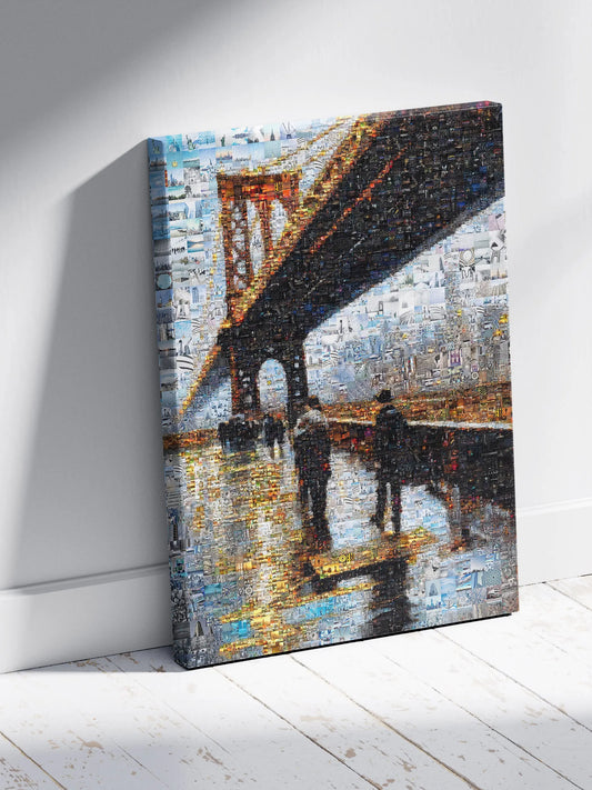 Stunning Brooklyn Bridge Mosaic Art - Unique Wall Decor for Modern Spaces AtelierMosaics