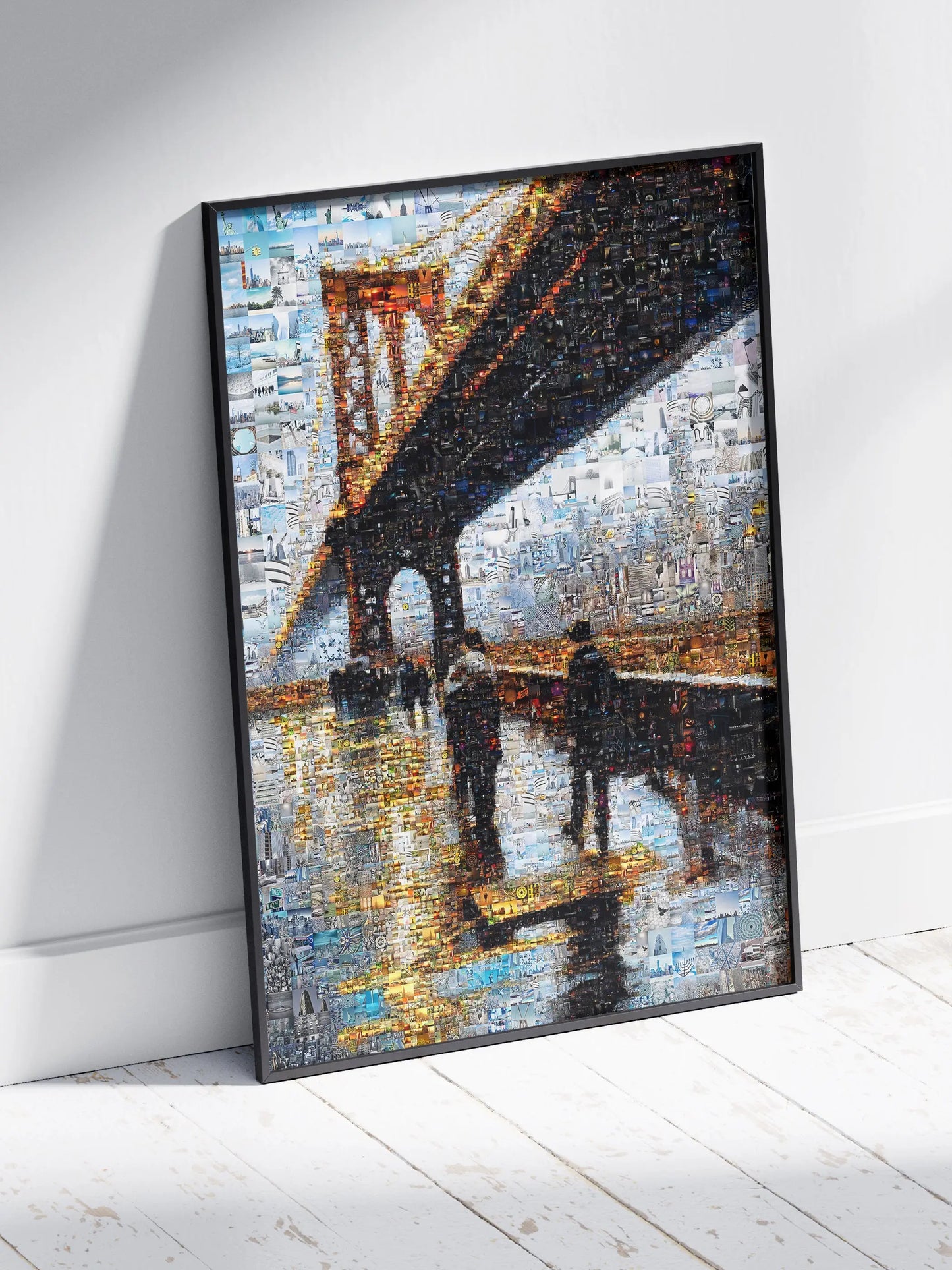 Stunning Brooklyn Bridge Mosaic Art - Unique Wall Decor for Modern Spaces AtelierMosaics