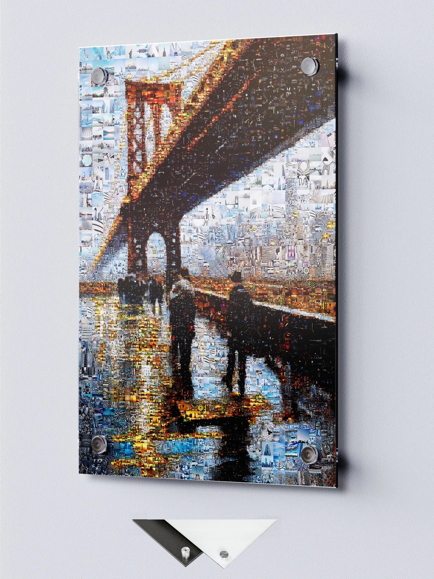Stunning Brooklyn Bridge Mosaic Art - Unique Wall Decor for Modern Spaces AtelierMosaics