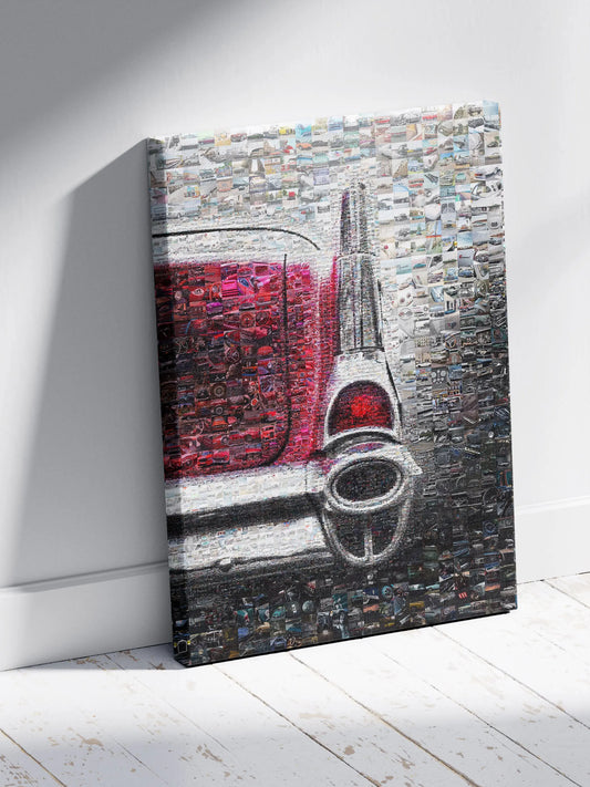 Stunning Mosaic Artwork of Classic Cars - Unique Home Decor Piece for Auto Enthusiasts AtelierMosaics