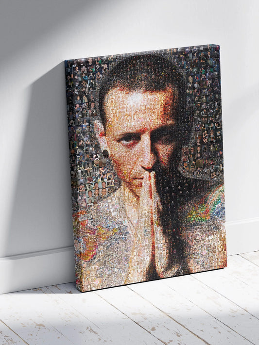 Chester Bennington Mosaic Art - Iconic Linkin Park Tribute Wall Art for Music Lovers AtelierMosaics